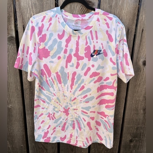 Men's Nike T-Shirt Multicolor Sports Mushrooms M Crew Psychedelics Art Trip 60s - Picture 3 of 14